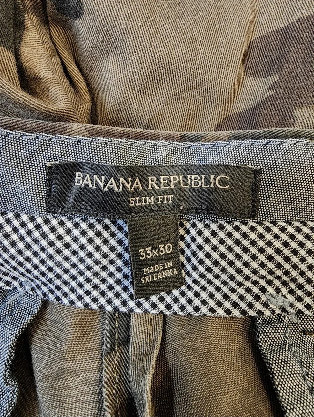 Banana Republic Men's Slim Fit Camouflage Print Chino Pants Size 33x30